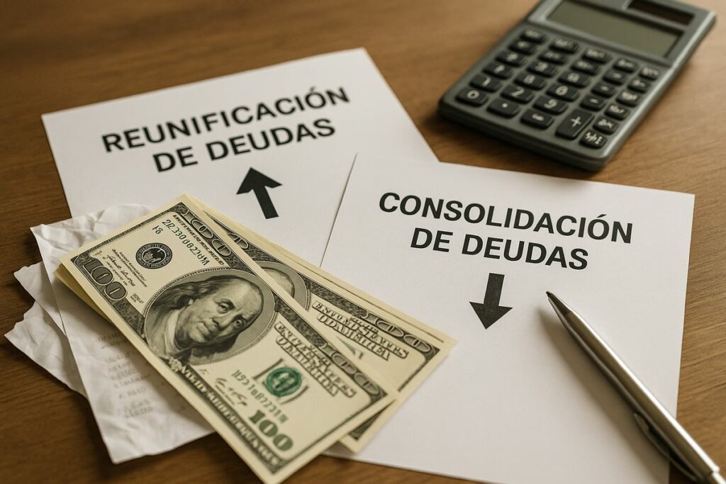 Diferencias entre reunificación y consolidación de deudas en 2025