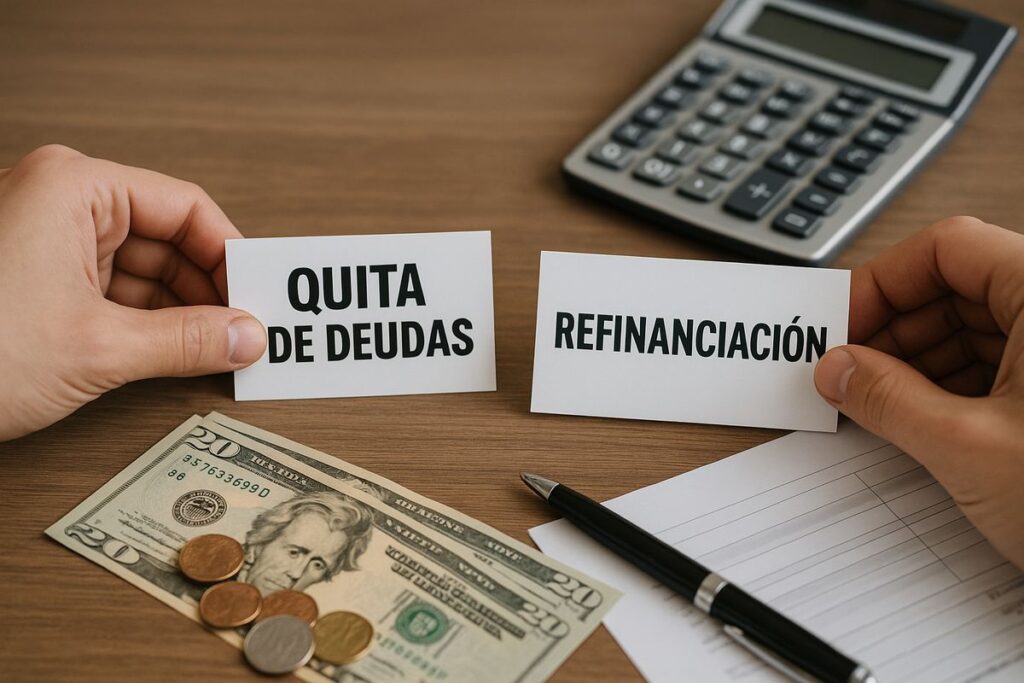 Diferencias clave entre quita y refinanciación de deudas en 2026