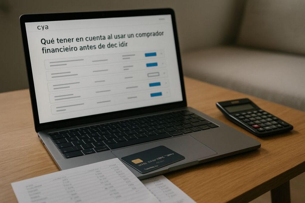 Fotografía editorial sobre Qué tener en cuenta al usar un comparador financiero antes de decidir (cya)